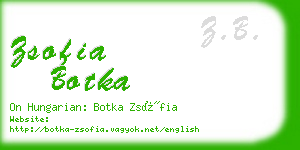 zsofia botka business card